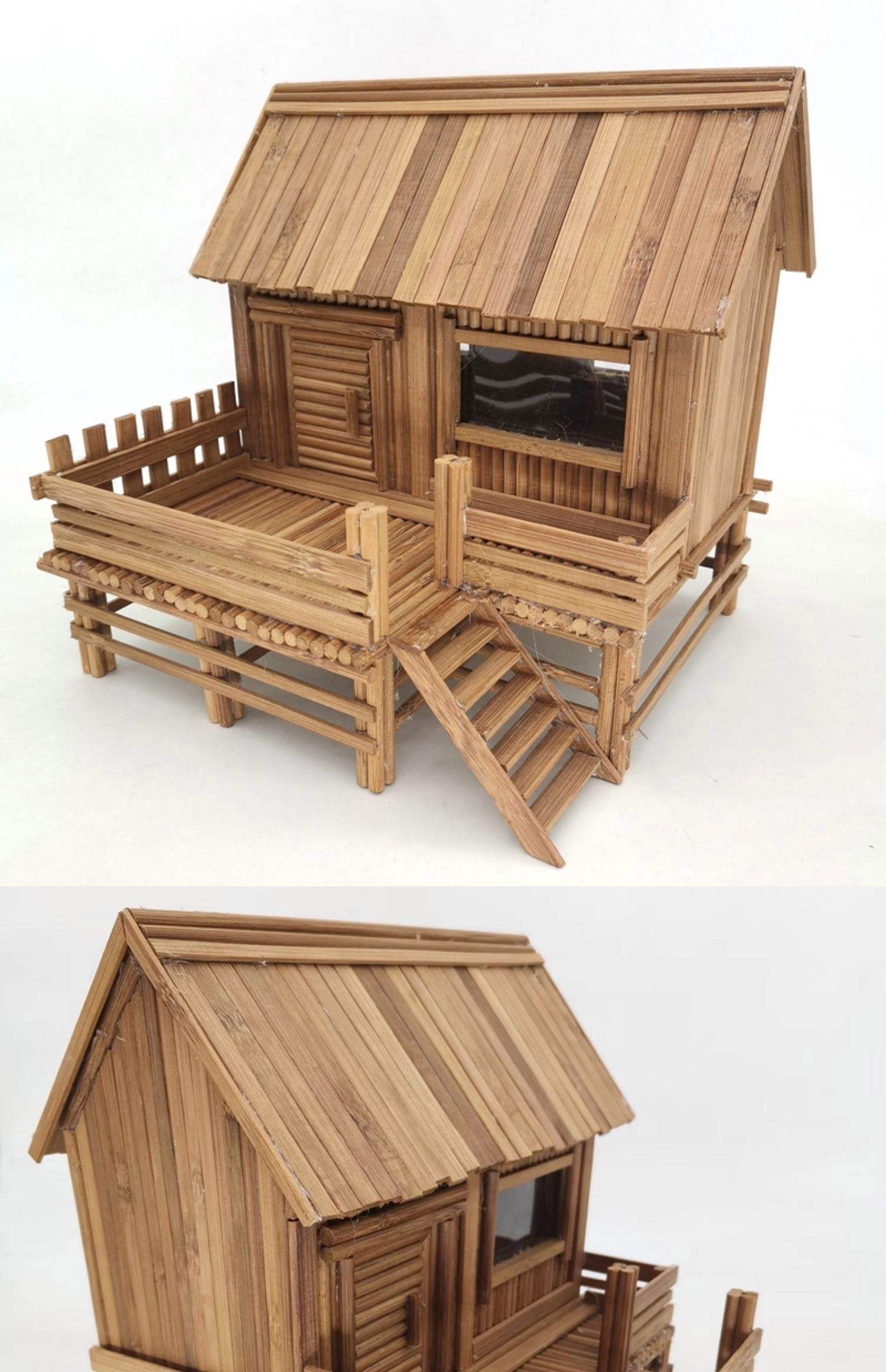 碳色小木屋建筑模型DIY 手工打造立體構(gòu)成藝術(shù)